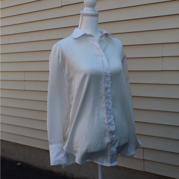 H&M White Satin Shirt - Picture 3 of 7